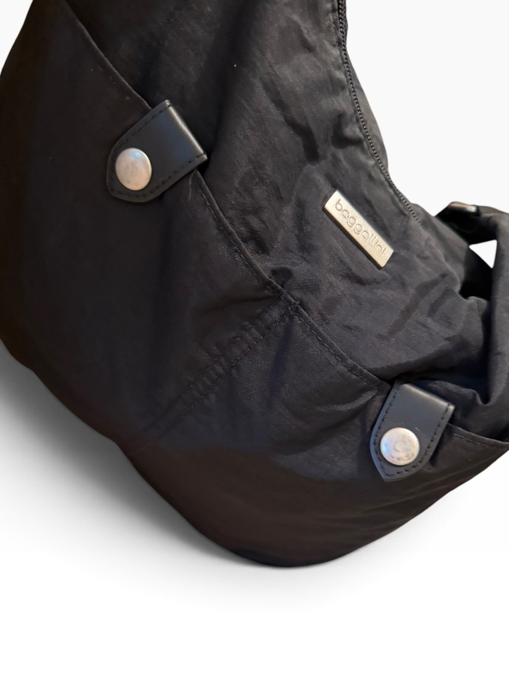 Baggallini Black Large Hobo Shoulder Bag Nylon - Picture 3 of 5